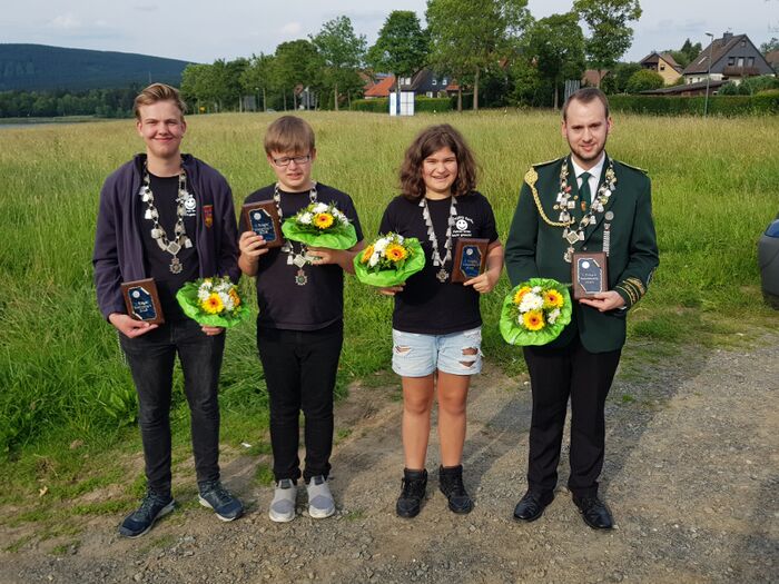 Kevin Rethfeld, Jan-Moritz Weiß, Selma Akdesir und Michael Pförtner