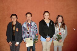 v.l.n.r.: Sinan Akdesir, Lukas Meier, Amy Rodewoldt und Christin Hanstein
